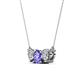 2 - Raia Tanzanite and Diamond Three Stone Pendant 