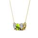 2 - Raia Peridot and Diamond Three Stone Pendant 