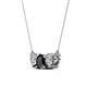 2 - Raia Black and White Diamond Three Stone Pendant 