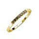 3 - Evia 2.00 mm Princess Cut Smoky Quartz 7 Stone Wedding Band 