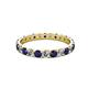 2 - Audrey 3.00 mm Blue Sapphire and Diamond U Prong Eternity Band 