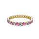 2 - Audrey 3.00 mm Pink Sapphire and Diamond U Prong Eternity Band 