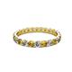 2 - Audrey 3.00 mm Citrine and Diamond U Prong Eternity Band 