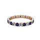 2 - Audrey 3.00 mm Blue Sapphire and Diamond U Prong Eternity Band 