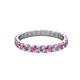 2 - Audrey 3.00 mm Pink Sapphire and Diamond U Prong Eternity Band 