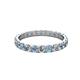 2 - Audrey 3.00 mm Aquamarine and Diamond U Prong Eternity Band 