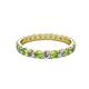 2 - Audrey 3.00 mm Peridot and Diamond U Prong Eternity Band 