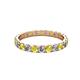 2 - Audrey 3.00 mm Yellow Sapphire and Diamond U Prong Eternity Band 