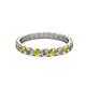 2 - Audrey 3.00 mm Yellow and White Diamond U Prong Eternity Band 