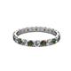 2 - Audrey 3.00 mm Lab Created Alexandrite and Diamond U Prong Eternity Band 