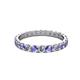 2 - Audrey 3.00 mm Tanzanite and Diamond U Prong Eternity Band 