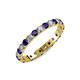 3 - Audrey 3.00 mm Blue Sapphire and Diamond U Prong Eternity Band 
