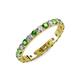 3 - Audrey 3.00 mm Green Garnet and Diamond U Prong Eternity Band 