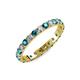 3 - Audrey 3.00 mm London Blue Topaz and Diamond U Prong Eternity Band 
