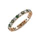 3 - Audrey 3.00 mm Lab Created Alexandrite and Diamond U Prong Eternity Band 