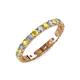 3 - Audrey 3.00 mm Yellow Sapphire and Diamond U Prong Eternity Band 