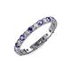 3 - Audrey 3.00 mm Iolite and Diamond U Prong Eternity Band 