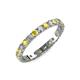 3 - Audrey 3.00 mm Yellow Sapphire and Diamond U Prong Eternity Band 
