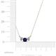 4 - Raia Blue Sapphire and Diamond Three Stone Pendant 