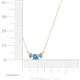 4 - Raia Blue Topaz and Diamond Three Stone Pendant 