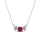 1 - Raia Ruby and Diamond Three Stone Pendant 