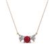 1 - Raia Ruby and Diamond Three Stone Pendant 