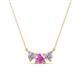 1 - Raia Pink Sapphire and Diamond Three Stone Pendant 