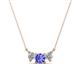 1 - Raia Tanzanite and Diamond Three Stone Pendant 