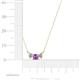 4 - Raia Amethyst and Diamond Three Stone Pendant 