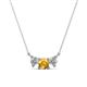 1 - Raia Citrine and Diamond Three Stone Pendant 