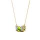 2 - Raia Peridot and Diamond Three Stone Pendant 