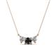 1 - Raia Black and White Diamond Three Stone Pendant 
