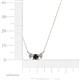 4 - Raia Black and White Diamond Three Stone Pendant 