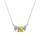 1 - Raia Yellow and White Diamond Three Stone Pendant 