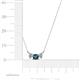 4 - Raia Blue and White Diamond Three Stone Pendant 