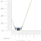 4 - Raia Blue and White Diamond Three Stone Pendant 