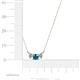 4 - Raia London Blue Topaz and Diamond Three Stone Pendant 