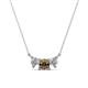 1 - Raia Smoky Quartz and Diamond Three Stone Pendant 