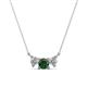 1 - Raia Diamond and Lab Created Alexandrite Three Stone Pendant 