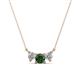 1 - Raia Diamond and Lab Created Alexandrite Three Stone Pendant 