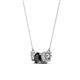 2 - Raia Black and White Diamond Three Stone Pendant 