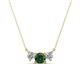 1 - Raia Diamond and Lab Created Alexandrite Three Stone Pendant 