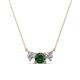 1 - Raia Diamond and Lab Created Alexandrite Three Stone Pendant 