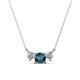 1 - Raia Blue and White Diamond Three Stone Pendant 