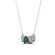 2 - Raia Diamond and Lab Created Alexandrite Three Stone Pendant 