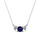 1 - Raia Blue Sapphire and Diamond Three Stone Pendant 