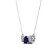 2 - Raia Blue Sapphire and Diamond Three Stone Pendant 