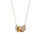 2 - Raia Citrine and Diamond Three Stone Pendant 