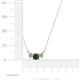 4 - Raia Diamond and Lab Created Alexandrite Three Stone Pendant 