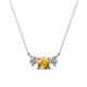 1 - Raia Citrine and Diamond Three Stone Pendant 